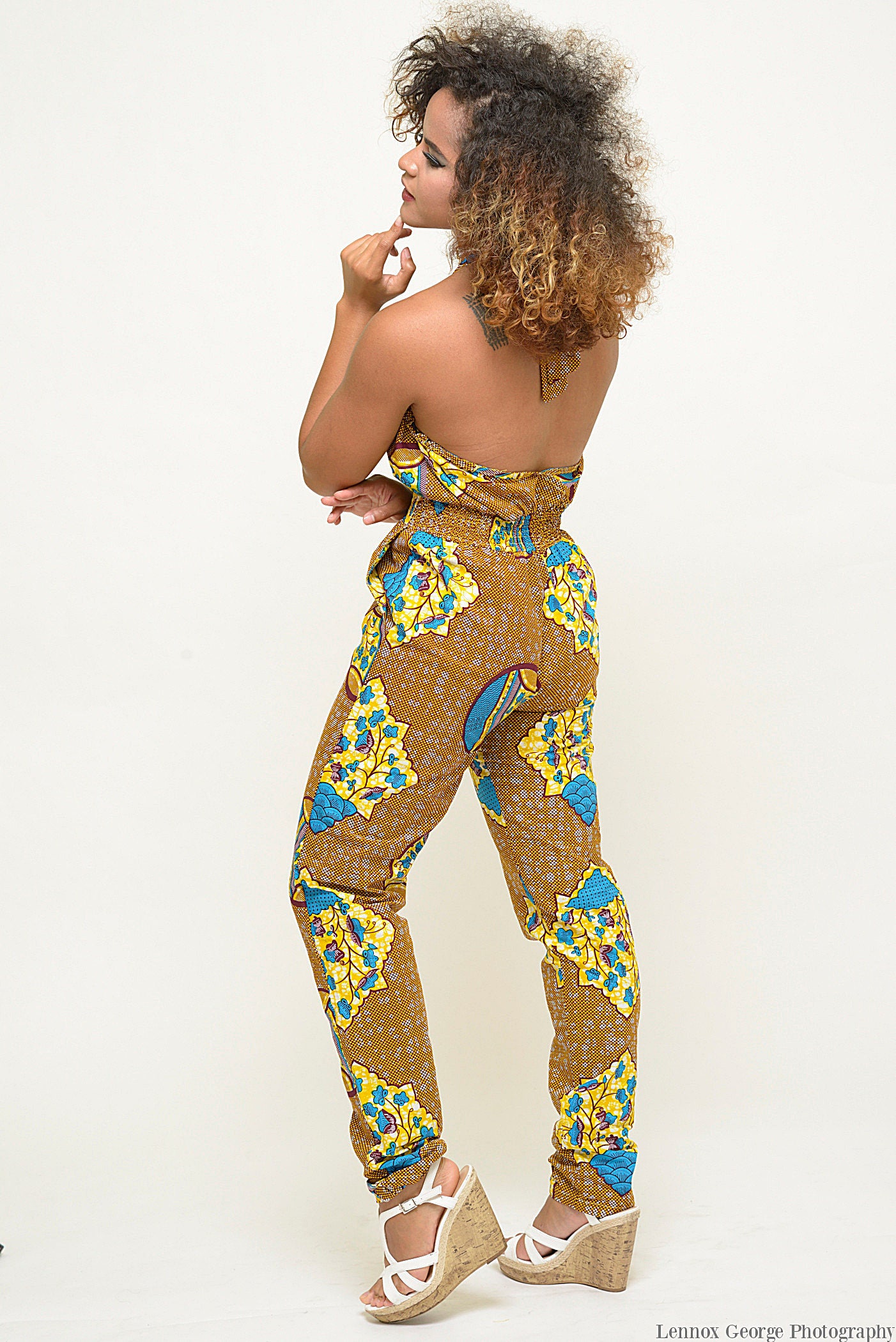 Afrikeseri African Print Jumpsuit with a matching ankara Kimono jacket –  Afrikeseri Kollections