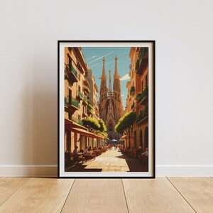 Barcelona Spanien Wand Kunst Druck - Barcelona Wand Kunst, Barcelona Druck, Geschenk für Reisende, Wohndekor, Stadtansicht Kunst