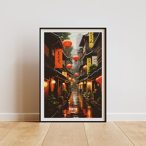 Tokyo Japan Wall Art Print - Tokyo Skyline Print, Japanese Culture Art, Vintage Travel Decor, Gift for Travelers, Home Wall Art
