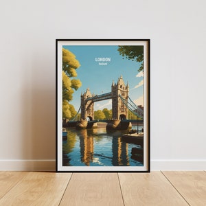 London England Wall Art Print - London Print, London Art, Vintage Style Poster, Gift Idea, Home Decor, Wall Art, Travel Lovers