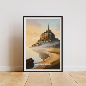 Mont Saint Michel Wall Art Print - Mont Saint Michel Wall Art Print, France Decor, Gift for Travelers, Home Decoration