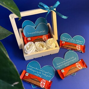 Cesta de regalo para el cumpleaños del padre / Día del padre / Cesta de agradecimiento para cartas de papá / Regalos para papá / 5 notas / Cesta de regalo / Regalo para papá