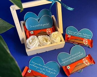 Geschenkkorb für Vater Geburtstag | Vatertag | Dankeschön-Geschenkkorb für Dad Letters | Geschenk für Vater | 5 Noten | Geschenkkorb | Geschenk Papa