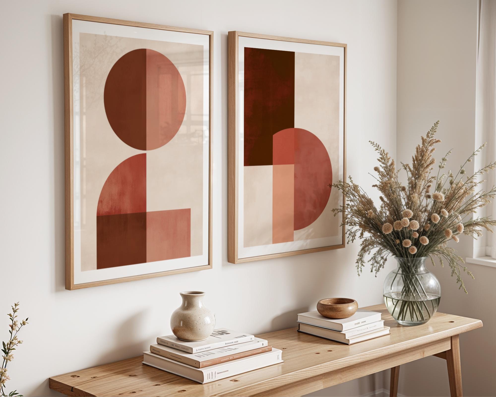 Minimalist Art Set of 2 Wall Art Modern Simple Minimal Gallery Wall Art Set Simple Abstract Art Bedroom Wall Decor Modern Midcentury 0070