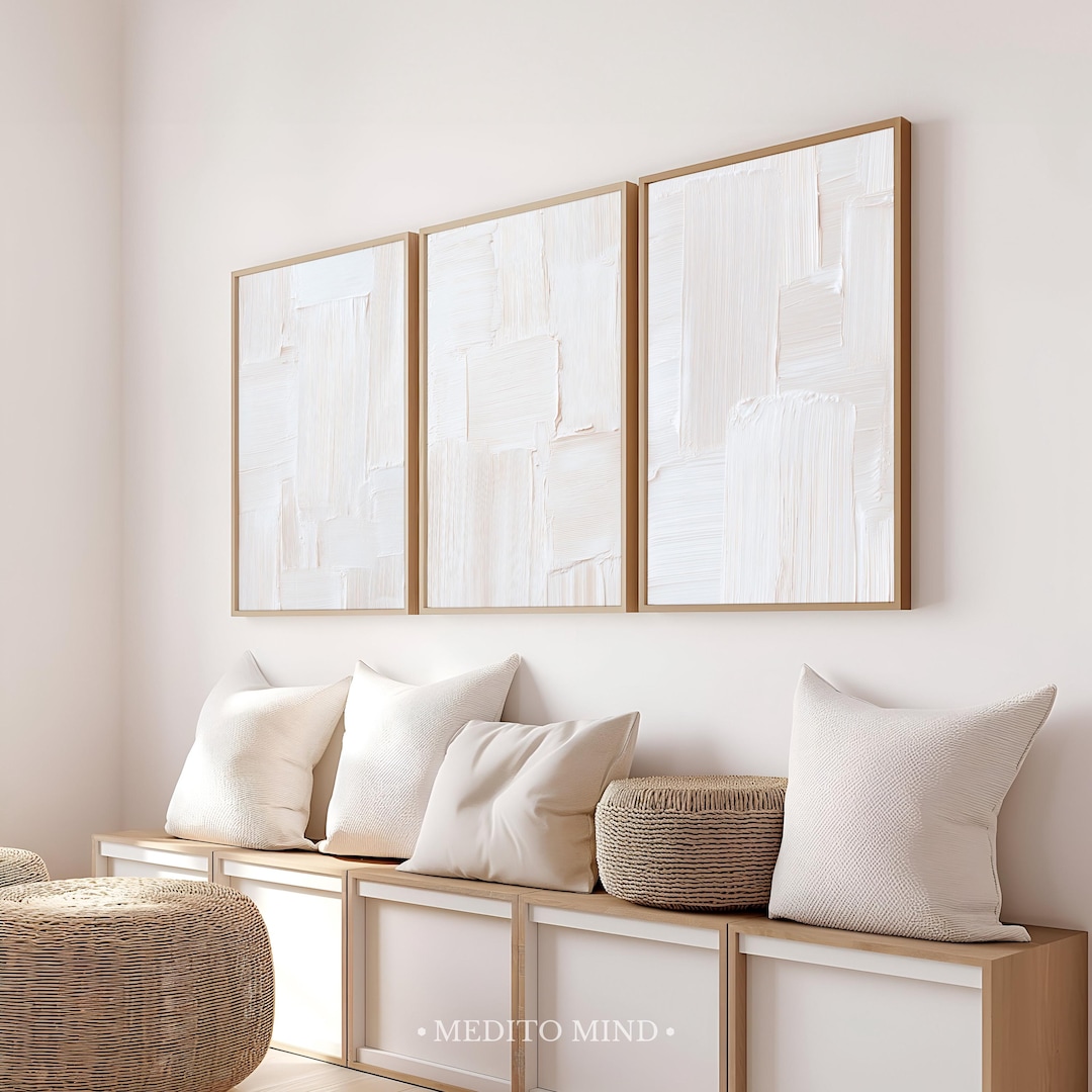 Beige Wall Art Set of 3 Printable Art, Neutral Bedroom Decor | Calm - Etsy