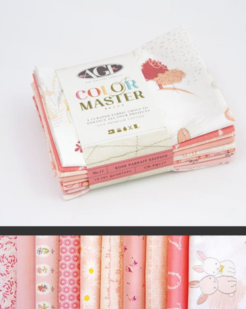 Rose Parfait Bundle No 17 Color Master, 10 Fat Quarter Bundle from Art Gallery Fabric, Premium Cotton 18 x 22 FQ FREE SHIPPING image 2