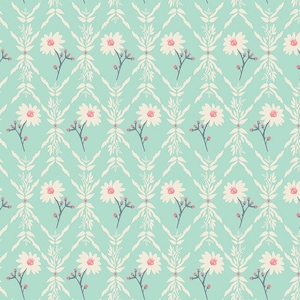 Little Floriculturist ---Lambkin Collection -------- Bonnie Christine for ---- Art Gallery Fabrics -------- 1/2 Yard Cotton Quilting Fabric