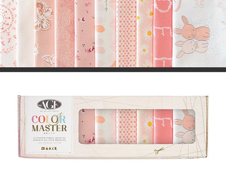 Rose Parfait Bundle No 17 Color Master, 10 Fat Quarter Bundle from Art Gallery Fabric, Premium Cotton 18 x 22 FQ FREE SHIPPING image 1