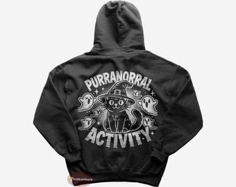 Purranorral Aktivität Hoodie - Halloween Designed Hoodie - Gruseliger Halloween Hoodie - Katze Hoodie - Kürbis Hoodie - Lustiger Halloween Hoodie