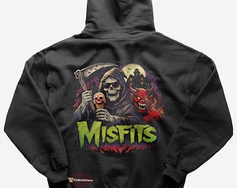 Außenseiter Hoodie | Rock Musik Hoodie | Stirb,Stirb mein Liebling | Das Misfits Box Set | Misfits Merch | Premium Baumwoll Kapuzenpullover