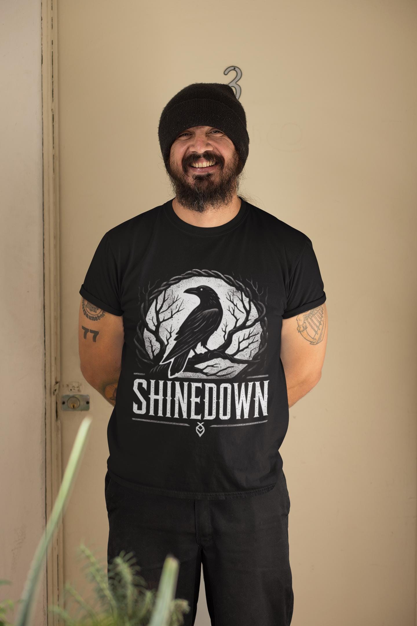 Camiseta Para Hombre Cool Shinedown Logo Con Eagle Verano Moda Tilo Divertido - Foto 6