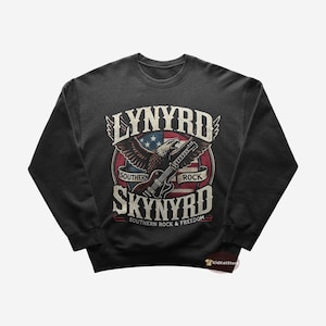 Lynyrd Skynyrd Sweatshirt - Free Bird - Lynyrd Skynyrd Merch - Unisex Rock Sweatshirt - Southern Rock Lovers Gift - Premium Music Apparel