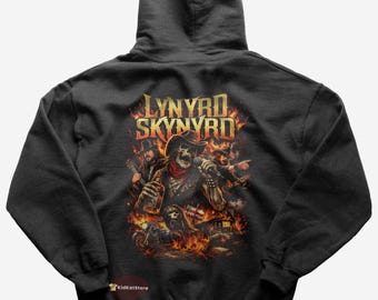 Lynyrd Skynyrd Hoodie - Free Bird - Simple Man - Lynyrd Skynyrd Merch - Unisex Rock Hoodie - Geschenk für Rock-Liebhaber - Premium Musik Bekleidung