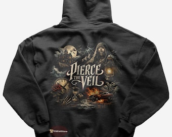 Piercings The Veil Hoodie | Rock Musik Hoodie | Kugelsichere Liebe | Collide mit dem Himmel | Durchbohren Sie den Schleier Merch | Premium Baumwoll Kapuzenpullover