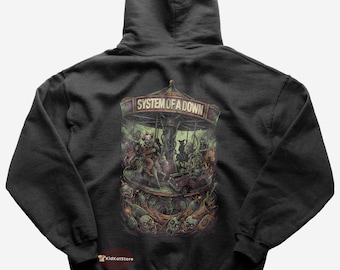 System eines Daunen Hoodie - Einsamer Tag - System eines Daunen Merchs - Unisex Metal Geschenk - Geschenk für Metal-Liebhaber - Premium Musik Bekleidung