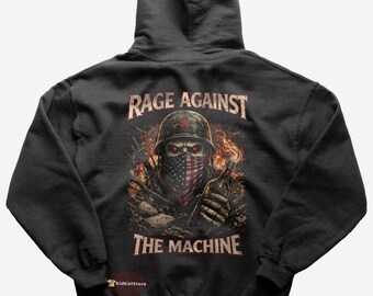 Wut gegen die Maschine Hoodie | Rock Musik Hoodie | Stierparade | Töten im Namen | Wut gegen die Maschine Merch | Hoodie aus Baumwolle