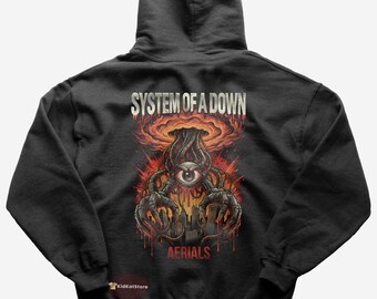 System eines Down Hoodie - Antennen- System eines Down Merch - Unisex Metal Hoodie - Geschenk für Metal-Liebhaber - Premium Musikbekleidung