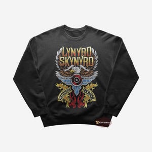 Lynyrd Skynyrd Sweatshirt | Rock Music Sweatshirt | Free Bird | Sweet Home Alabama | Lynyrd Skynyrd Merch | Crewneck Sweatshirt