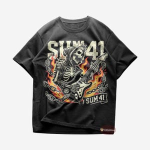T-shirt Sum 41 - In Too Deep - Produits dérivés Sum 41 - T-shirt punk rock unisexe - Cadeau pour les amateurs de punk - Vêtements de musique haut de gamme - Produits dérivés punk