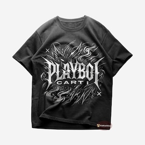 Camiseta Playboi Carti - TODA ROJA - Merchandising de Playboi Carti - Camiseta unisex de hip-hop - Regalo para amantes del rap - Ropa musical premium - Merchandising de hip-hop