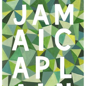 Jamaica Plain - Boston Neighborhoods Modern Mixed Media Illustration Print
