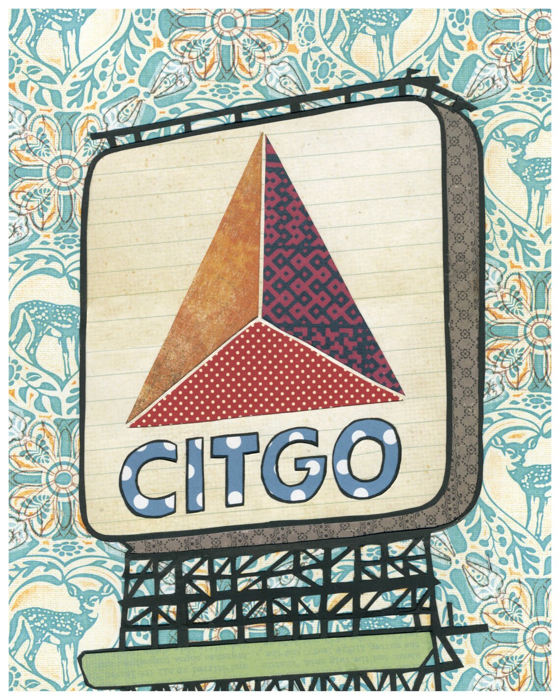 Boston Citgo Sign - Cut Paper Print FREE SHIPPING - Etsy
