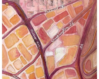 Boston South End/Lower Roxbury Map print FREE SHIPPING