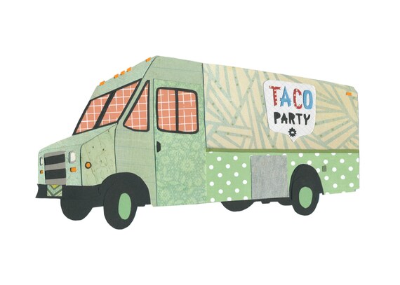 Taco Party 5x7 Print Boston Food Trucks