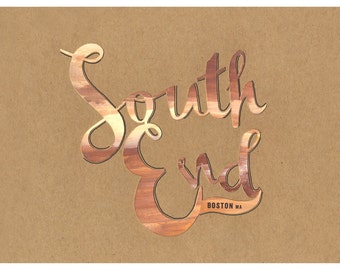 South End Typography Print