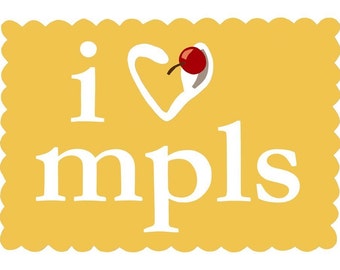 5x7 i heart minneapolis print