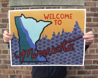 Welcome to Minnesota print