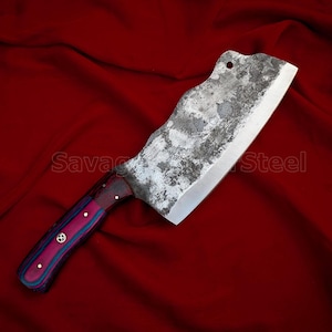 Cleaver knife Unique Handle Fine Grip Kitchen Cleaver Gift for Father Wedding Gift Birthday gift For Him Gift For Her Thanksgiving Gifts