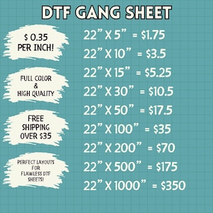 カスタム DTF バルク ギャング シート プリント、カスタム熱転写、DTF 転写、DTF プリント、DTF ギャング シート、送料無料、プレス用の DTF 転写