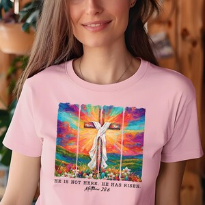 He is Not Here, He Has Risen Shirt, Christian Faith Tee, Jesus Easter Shirt, Easter Christian Gift, Jesus Tee
