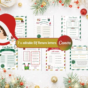 Elf return letter | Elf arrival letter | Elf welcome letter | Elf is back letter| Elf letter | Elf Christmas printable | Elf goodbye letter