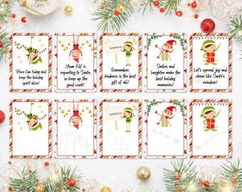 Kit de duende navideño / Letras para kit de duende imprimibles / Notas para loncheras de duende navideño / Carta de Papá Noel / Carta de duende navideño / Actividades de duende