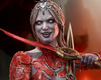RED HUNGER by [H3ll Creator] | 182 mm Figure | 16K 3D Print | Tabletop | Collection | Gift | Statue | Painted