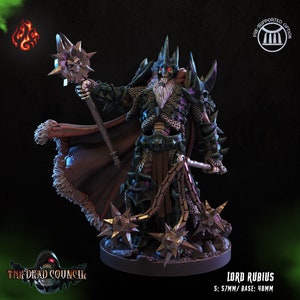 LORD RUBIUS, lo SPIETATO da "The Dead Council" di [Crippled God Foundry] | Stampa 3D 16K | Carta e penna | Da tavolo | Giochi di guerra