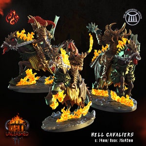 HELL CAVALIERS da "Hell Unleashed" di [Crippled God Foundry] | Stampa 3D 16K | Da tavolo | PnP | Giochi di guerra | gioco di ruolo