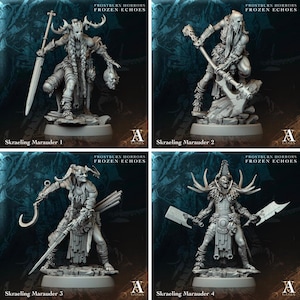 Skraeling Marauder da "Frostburn Horrors - Frozen Echoes" di Archvillain Games - Stampa 3D 16K - Giochi da tavolo - Wargaming - Penna e carta