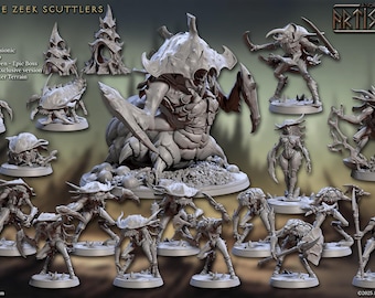 Complete Set: "Brood of the Zeek Scuttlers" by [Artisan Guild] | 16K 3D printing | Pen and Paper | Tabletop | Wargaming