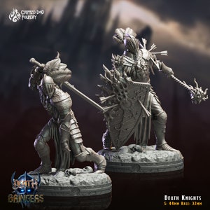 DEATH KNIGHTS z "Death Bringers" autorstwa [Crippled God Foundry] | Druk 3D 16K | Długopis i papier | Blat stołu | Gry wojenne