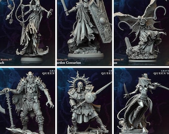 HERO FIGURES from "Gravebound - Queen's Wail" by [Archvillain Games] | 16K 3D printing | Tabletop | Wargaming | Pen and paper