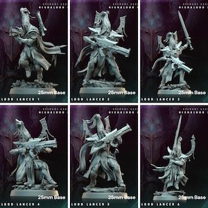 HIGHBLOOD LANCER from &quot;Sylvari Ascendants - Highblood Legacy&quot; [Archvillain Games] | 16K 3D printing | Tabletop | Wargaming | PnP | 32mm miniature