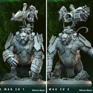 FLAMING WAK SU från "Primal Warlords - Warbreed" av [Archvillain Games] | 16K 3D-utskrift | Bordsspel | Krigsspel | PnP | 32 mm miniatyr