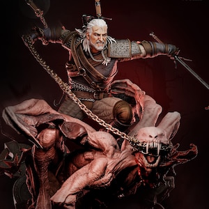 Maître d'armes blanc par [Zez Studios] | Figurine | Impression 3D 16K | À poser | Collection | Cadeau | Statue | Décoration | Peinte