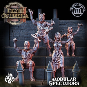 SPETTATORI MODULARI da "Death Coliseum" di [Crippled God Foundry] | Stampa 3D 16K | Da tavolo | PnP | Giochi di guerra | gioco di ruolo