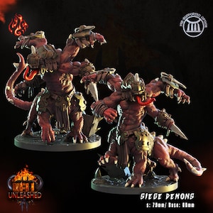 SIEGE DEMON da "Hell Unleashed" di [Crippled God Foundry] | Stampa 3D 16K | Da tavolo | PnP | Giochi di guerra | gioco di ruolo