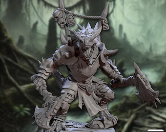 ZARRKAN BLOODJAW from "Lizardmen of Falgor's Swamp" by [Artisan Guild] | 16K 3D Printing | Pen and Paper | Tabletop | Wargaming