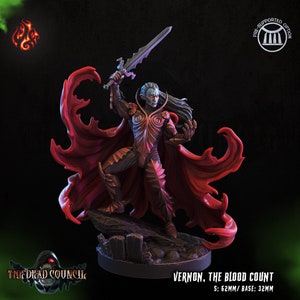 VERNON, LICZBA KRWI z „The Dead Council” wydawnictwa [Crippled God Foundry] | Druk 3D 16K | PnP | Blat stołu | Gry wojenne